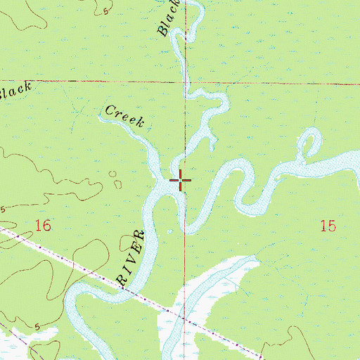 Topographic Map of Black Creek, MS
