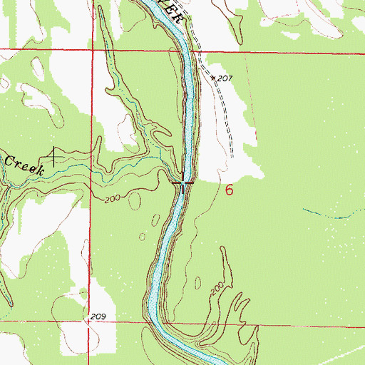 Topographic Map of Black Creek, MS