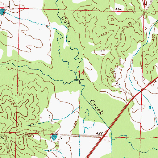 Topographic Map of Black Creek, MS