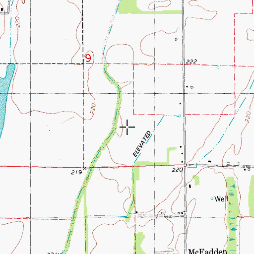 Topographic Map of Township of Cow Lake, AR