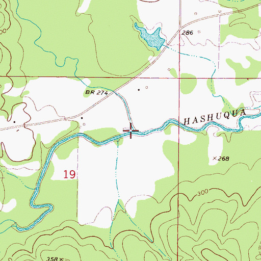 Topographic Map of Blackwater Creek, MS