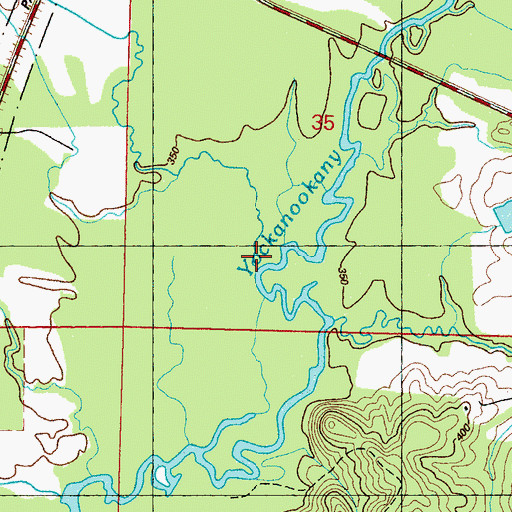 Topographic Map of Blailock Creek, MS