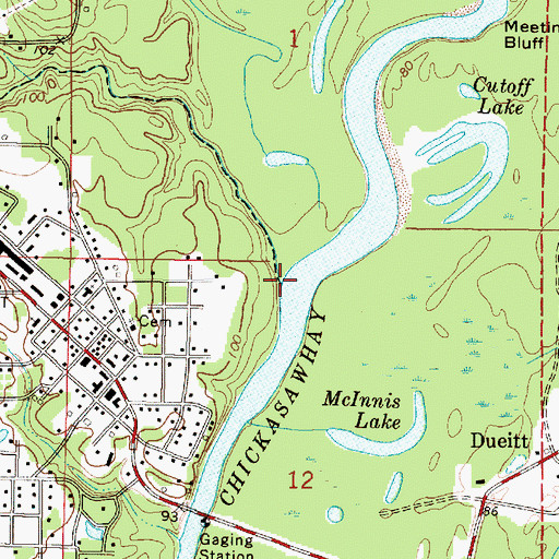 Topographic Map of Blakely Creek, MS