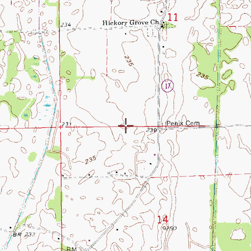 Topographic Map of Township of Jefferson, AR