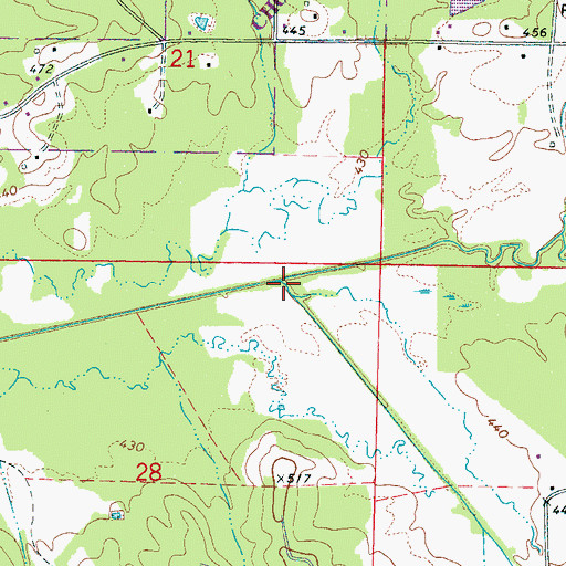 Topographic Map of Blinker Creek, MS