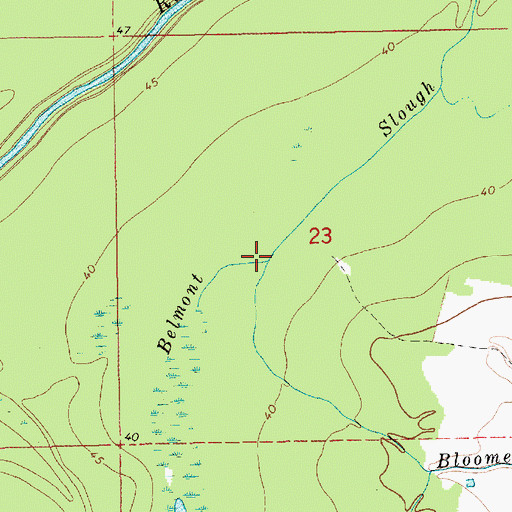 Topographic Map of Bloomer Creek, MS
