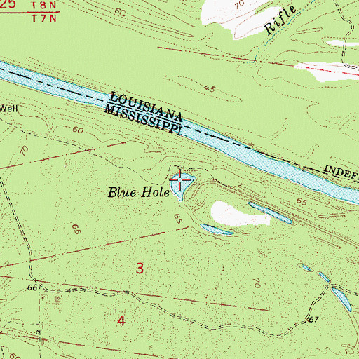 Topographic Map of Blue Hole, MS