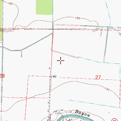 Topographic Map of Township of Bogy, AR