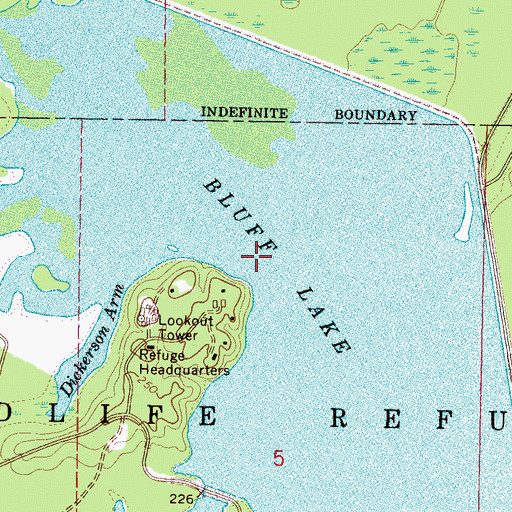 Topographic Map of Bluff Lake, MS