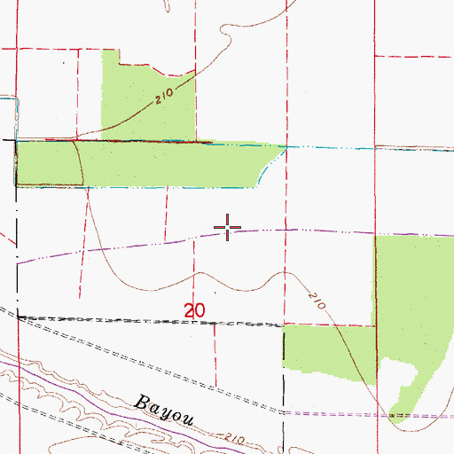 Topographic Map of Township of Dudley Lake, AR