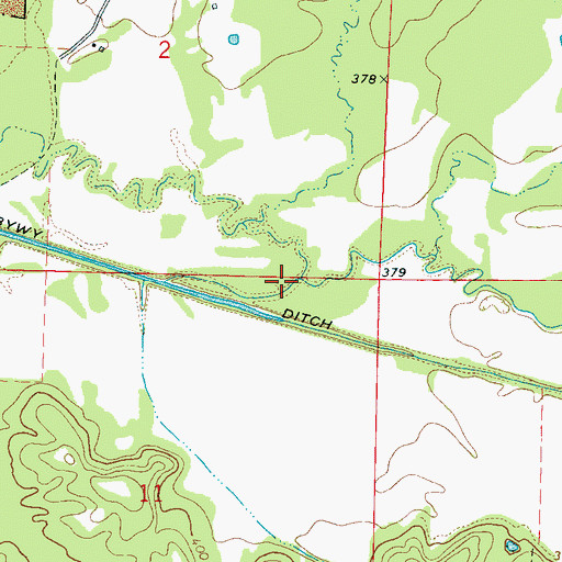 Topographic Map of Boatman Branch, MS