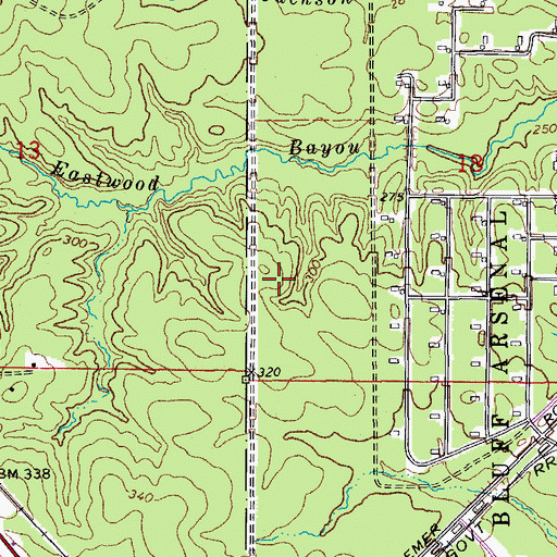 Topographic Map of Township of Jefferson, AR