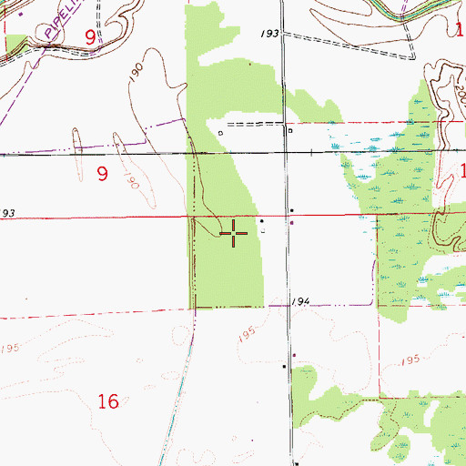 Topographic Map of Township of Melton, AR
