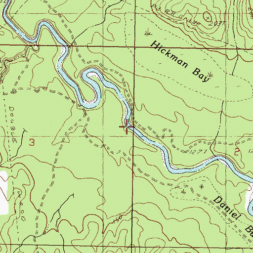 Topographic Map of Boggy Branch, MS