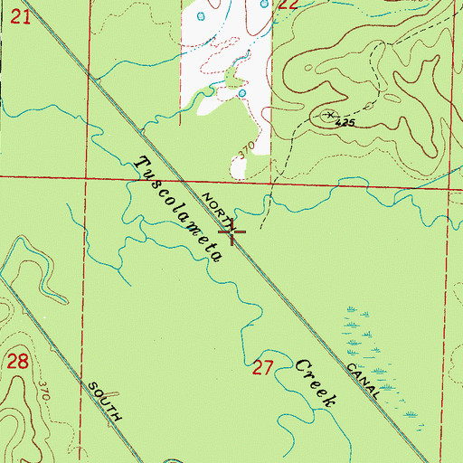 Topographic Map of Bogue Faliah, MS