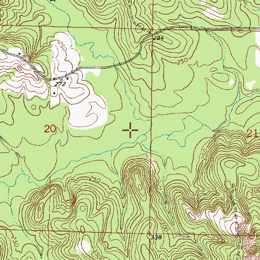 Topographic Map of Bogue Flower, MS