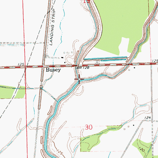 Topographic Map of Bogue Hasty, MS