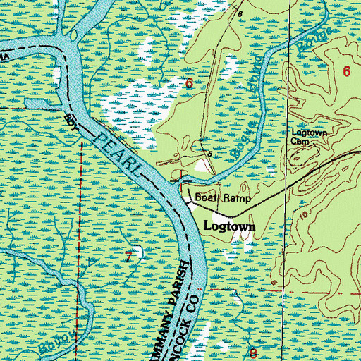 Topographic Map of Bogue Homa, MS