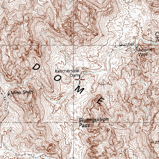 Topographic Map of Ketcherside Dam, AZ