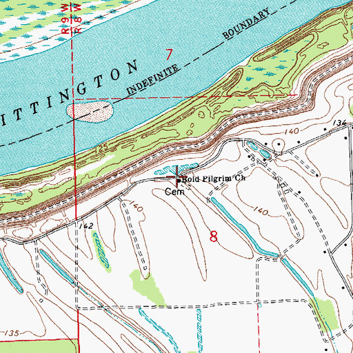 Topographic Map of Bold Pilgrim Church, MS