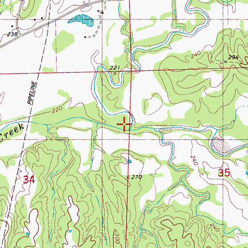 Topographic Map of Bophumpa Creek, MS