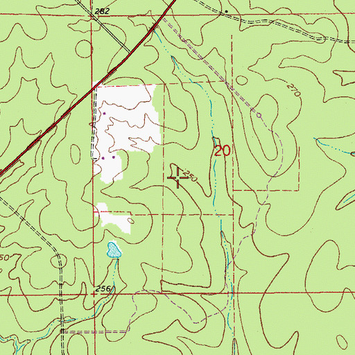 Topographic Map of Township of Talladega, AR