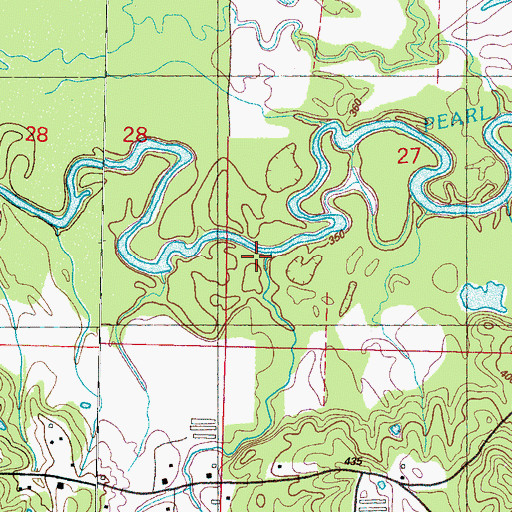Topographic Map of Bose Nukse Creek, MS