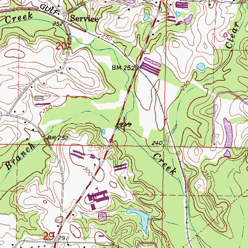 Topographic Map of Box Ankle Branch, MS