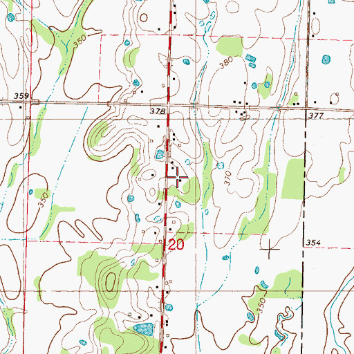 Topographic Map of Branyan School, MS