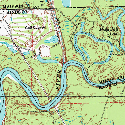 Topographic Map of Brashear Creek, MS