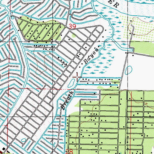 Topographic Map of Breath Bayou, MS