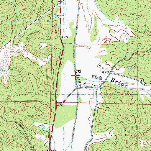 Topographic Map of Briar Branch, MS