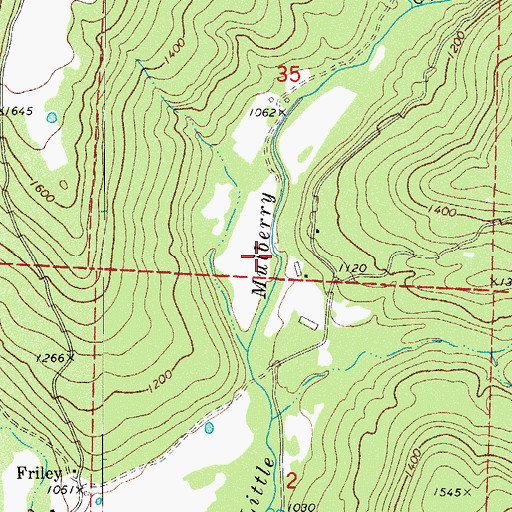 Topographic Map of Township of Hill (historical), AR