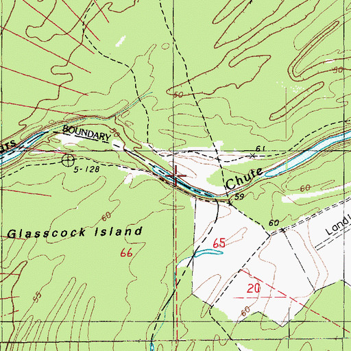 Topographic Map of Briars Chute, MS