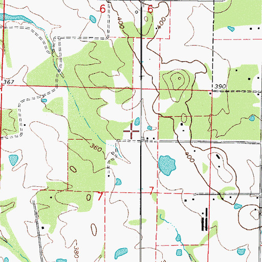 Topographic Map of Township of Howell, AR