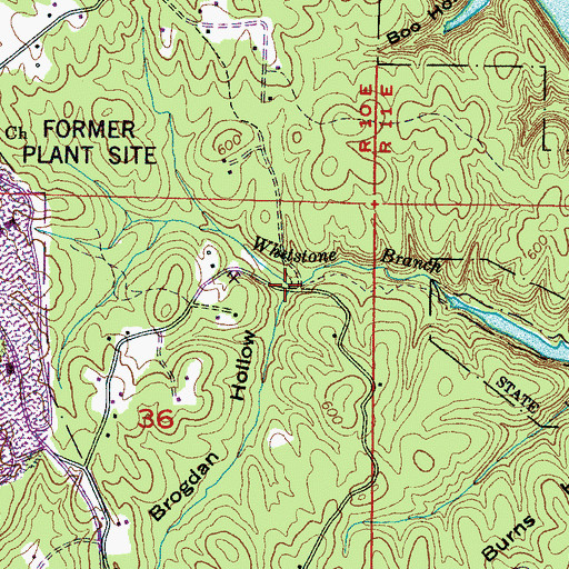 Topographic Map of Brogdan Hollow, MS