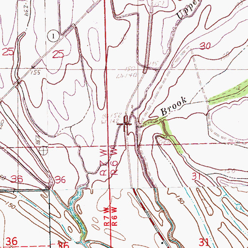 Topographic Map of Brook Bayou, MS
