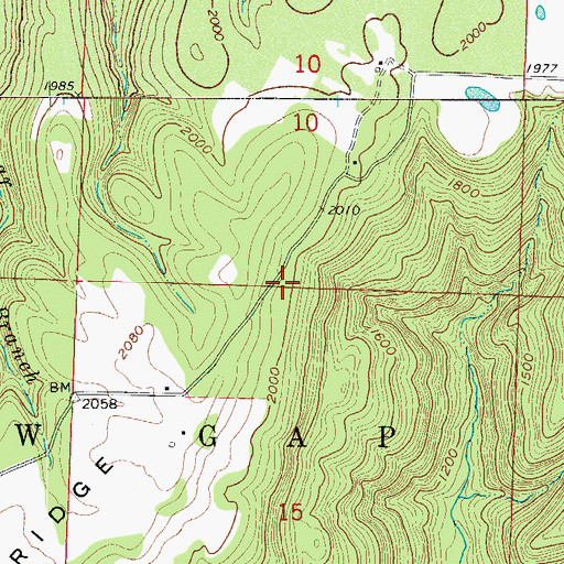 Topographic Map of Township of Low Gap, AR