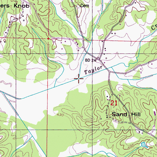Topographic Map of Browder Branch, MS