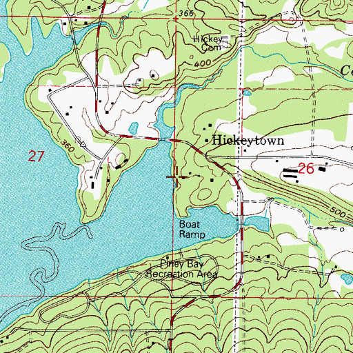 Topographic Map of Township of McKennon, AR