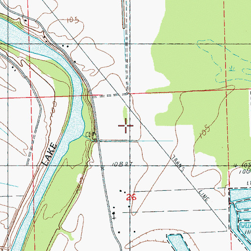 Topographic Map of Brown Cemetery, MS