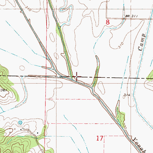 Topographic Map of Brown Creek, MS