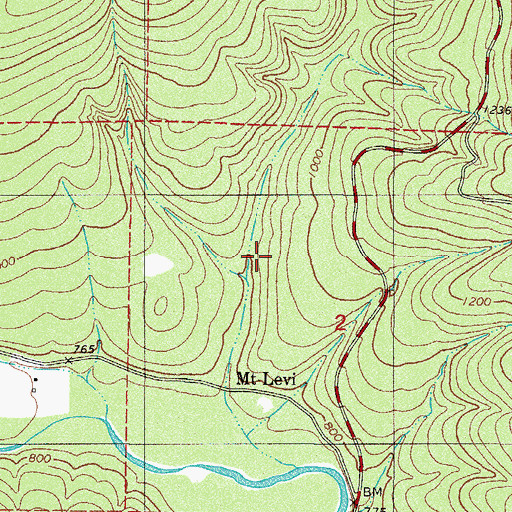 Topographic Map of Township of Piney (historical), AR