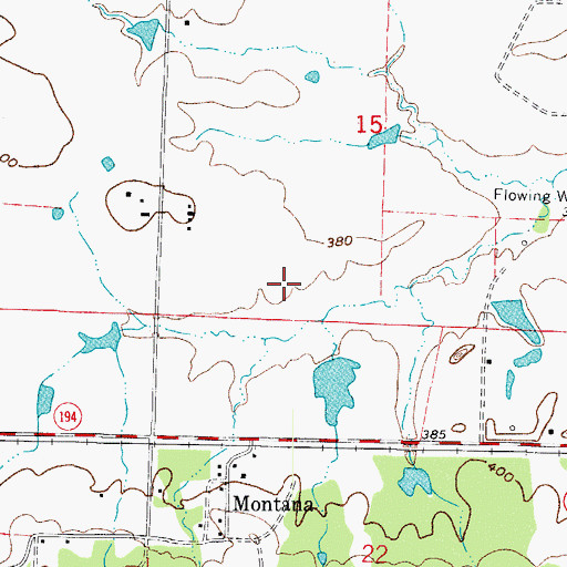 Topographic Map of Township of Prairie, AR