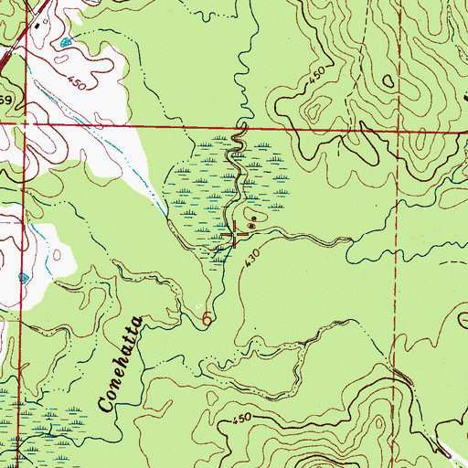 Topographic Map of Brushy Creek, MS