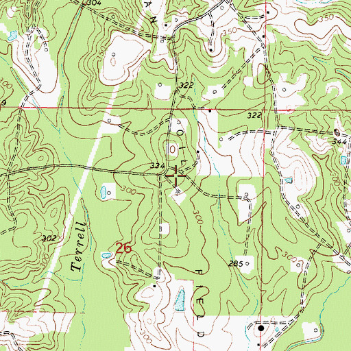 Topographic Map of Bryan Oil Field, MS