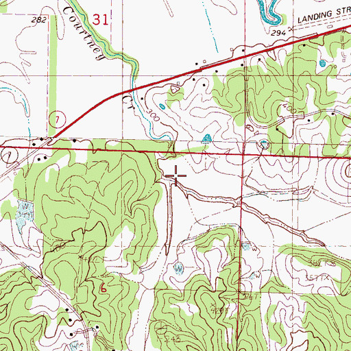 Topographic Map of Buck Branch, MS
