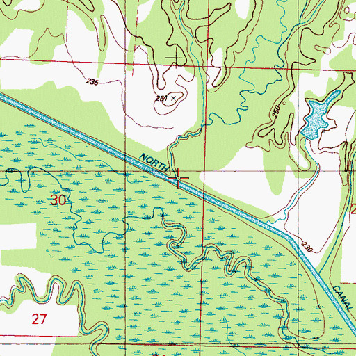 Topographic Map of Buck Creek, MS