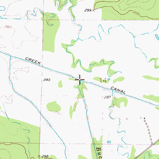 Topographic Map of Buck Creek, MS