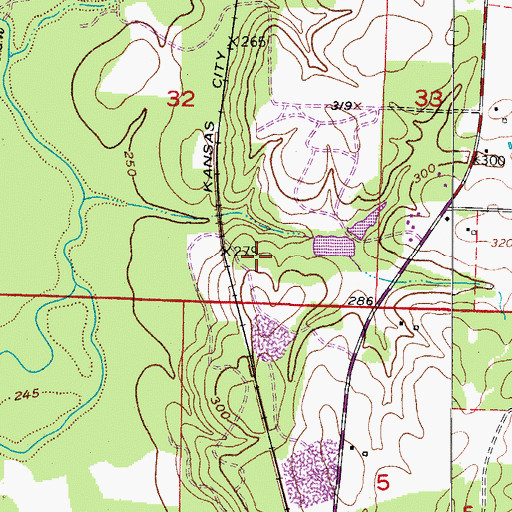 Topographic Map of Township of Baker, AR